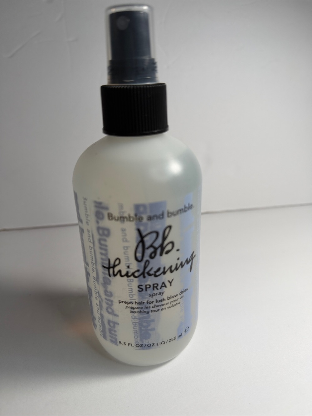 Bumble and bumble White and Black Thickening Spray Bottle
